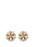 Main View - Click To Enlarge - MIRIAM HASKELL - Crystal glass pearl floral stud earrings