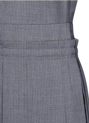 Detail View - Click To Enlarge - DKNY - Asymmetric pleat overlay pinstripe sleeveless top