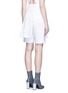 Back View - Click To Enlarge - DKNY - Inverted pleat linen skirt belt