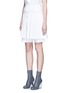 Front View - Click To Enlarge - DKNY - Inverted pleat linen skirt belt