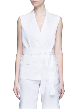 Main View - Click To Enlarge - DKNY - Open back tie waist tailored vest