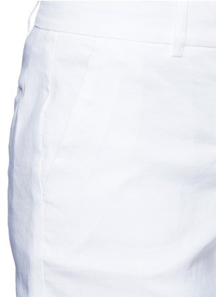 Detail View - Click To Enlarge - DKNY - Stretch linen tailored bermuda shorts