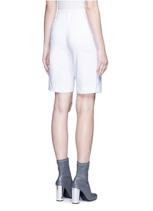 Back View - Click To Enlarge - DKNY - Stretch linen tailored bermuda shorts