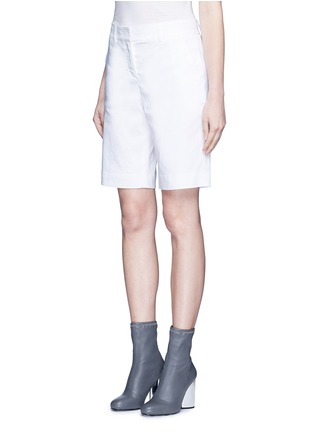 Front View - Click To Enlarge - DKNY - Stretch linen tailored bermuda shorts