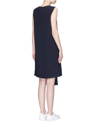 Back View - Click To Enlarge - DKNY - Button front panel pinstripe shift dress