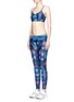 Figure View - Click To Enlarge - MARA HOFFMAN ATH - 'Voyager' leaf print crisscross back sports bra