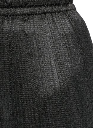 Detail View - Click To Enlarge - ALEXANDER WANG - Plissé pleat high waist satin skirt