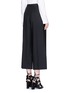 Back View - Click To Enlarge - ALEXANDER WANG - Cropped wide leg wool-mohair pants