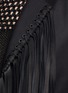 Detail View - Click To Enlarge - ALEXANDER WANG - Leather fringe cotton vest
