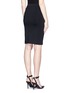 Back View - Click To Enlarge - ALEXANDER WANG - Asymmetric lace-up knit skirt