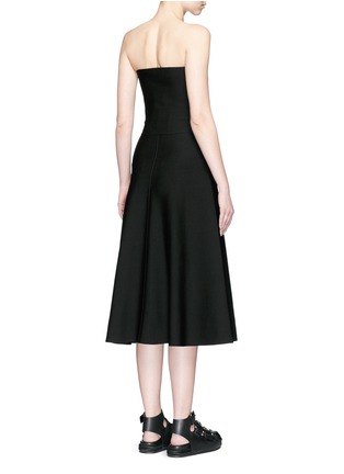 Back View - Click To Enlarge - ALEXANDER WANG - Belted cutout strapless knit dress