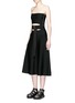 Figure View - Click To Enlarge - ALEXANDER WANG - Belted cutout strapless knit dress