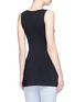 Back View - Click To Enlarge - ALEXANDER WANG - Asymmetric lace-up knit top