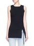 Main View - Click To Enlarge - ALEXANDER WANG - Asymmetric lace-up knit top