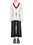 Main View - Click To Enlarge - ALEXANDER WANG - Flightsuit lacing cricket cable sweater