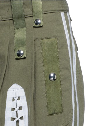 Detail View - Click To Enlarge - ALEXANDER WANG - Flightsuit lacing cotton twill pants