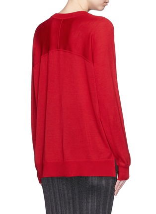 Back View - Click To Enlarge - ALEXANDER WANG - High-low hem wool sweater