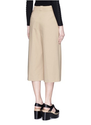 Back View - Click To Enlarge - ALEXANDER WANG - Pleat twill workwear culottes
