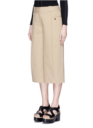 Front View - Click To Enlarge - ALEXANDER WANG - Pleat twill workwear culottes
