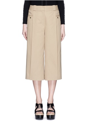 Main View - Click To Enlarge - ALEXANDER WANG - Pleat twill workwear culottes