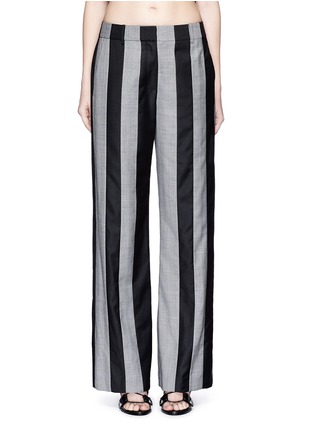 Main View - Click To Enlarge - ALEXANDER WANG - Micro houndstooth stripe wool pants