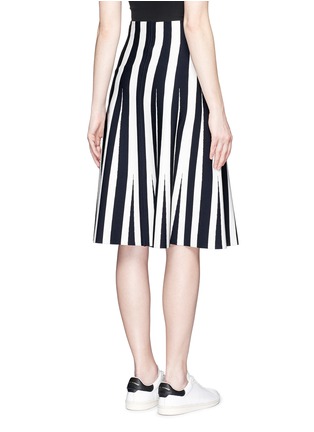 Back View - Click To Enlarge - ALEXANDER WANG - Stripe ponte knit flare skirt