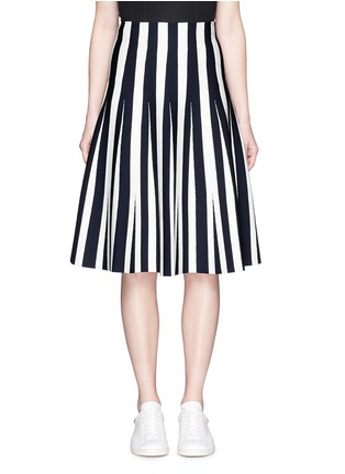 Main View - Click To Enlarge - ALEXANDER WANG - Stripe ponte knit flare skirt