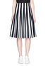 Main View - Click To Enlarge - ALEXANDER WANG - Stripe ponte knit flare skirt