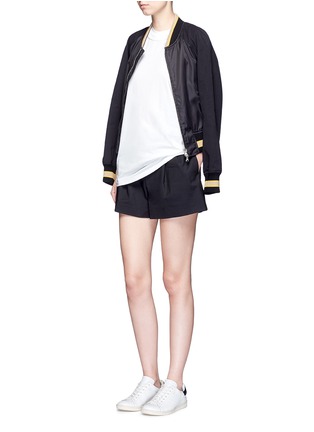 Figure View - Click To Enlarge - 3.1 PHILLIP LIM - Cotton blend pleated shorts