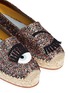 Detail View - Click To Enlarge - CHIARA FERRAGNI - 'Flirting' eye wink appliqué glitter espadrilles