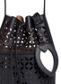 Detail View - Click To Enlarge - ALAÏA - 'Petale' lasercut matte leather bucket bag