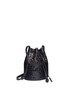 Figure View - Click To Enlarge - ALAÏA - 'Petale' lasercut matte leather bucket bag