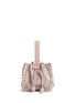 Main View - Click To Enlarge - ALAÏA - 'Vienne' mini floral stud appliqué patent leather bucket bag