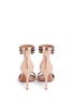 Back View - Click To Enlarge - ALAÏA - Metal chain cuff suede sandals
