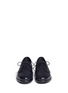 Front View - Click To Enlarge - ALAÏA - Geometric lasercut perforated leather Derbies