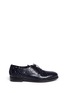 Main View - Click To Enlarge - ALAÏA - Geometric lasercut perforated leather Derbies