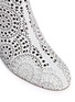 Detail View - Click To Enlarge - ALAÏA - Geometric lasercut perforated suede ankle boots