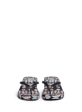Front View - Click To Enlarge - TORY BURCH - 'Thandie' fern print flip flops