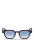Main View - Click To Enlarge - ISAIA - Fabric effect painted wood round sunglasses