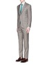 Figure View - Click To Enlarge - ISAIA - 'Gregory' tartan plaid Aquaspider wool suit