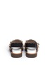 Back View - Click To Enlarge - MARNI - Floral embellished glitter fussbett sandals