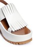 Detail View - Click To Enlarge - MARNI - 'Zeppa' kiltie flap leather platform wedge sandals