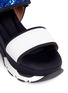 Detail View - Click To Enlarge - MARNI - strap coarse glitter mesh flatform sandals