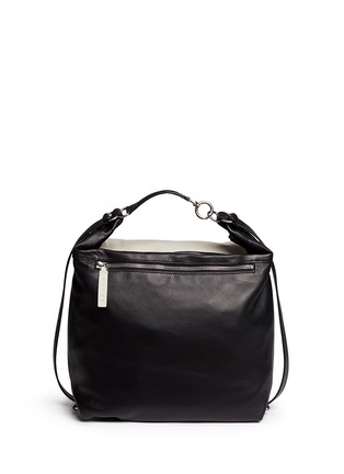 Back View - Click To Enlarge - MARNI - 'Zaino' slouchy leather three-way satchel backpack