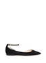 Main View - Click To Enlarge - JIMMY CHOO - 'Lucy' ankle strap suede d'Orsay flats