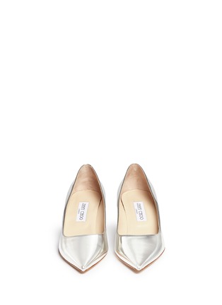 Front View - Click To Enlarge - JIMMY CHOO - 'Aza' mirror leather pumps