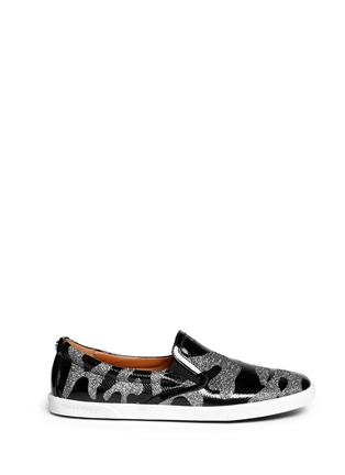 Main View - Click To Enlarge - JIMMY CHOO - 'Demi' camouflage patent leather skate slip-ons
