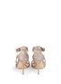 Back View - Click To Enlarge - JIMMY CHOO - 'Louise' coarse glitter crisscross sandals