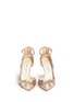Front View - Click To Enlarge - JIMMY CHOO - 'Lorelai' leather flower glitter d'Orsay pumps