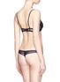 Back View - Click To Enlarge - LA PERLA - 'Whisper' lace pleat thong